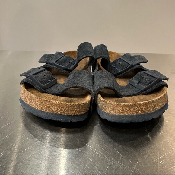 Birkenstock Navy Blue Suede Sandals - Picture 4 of 8